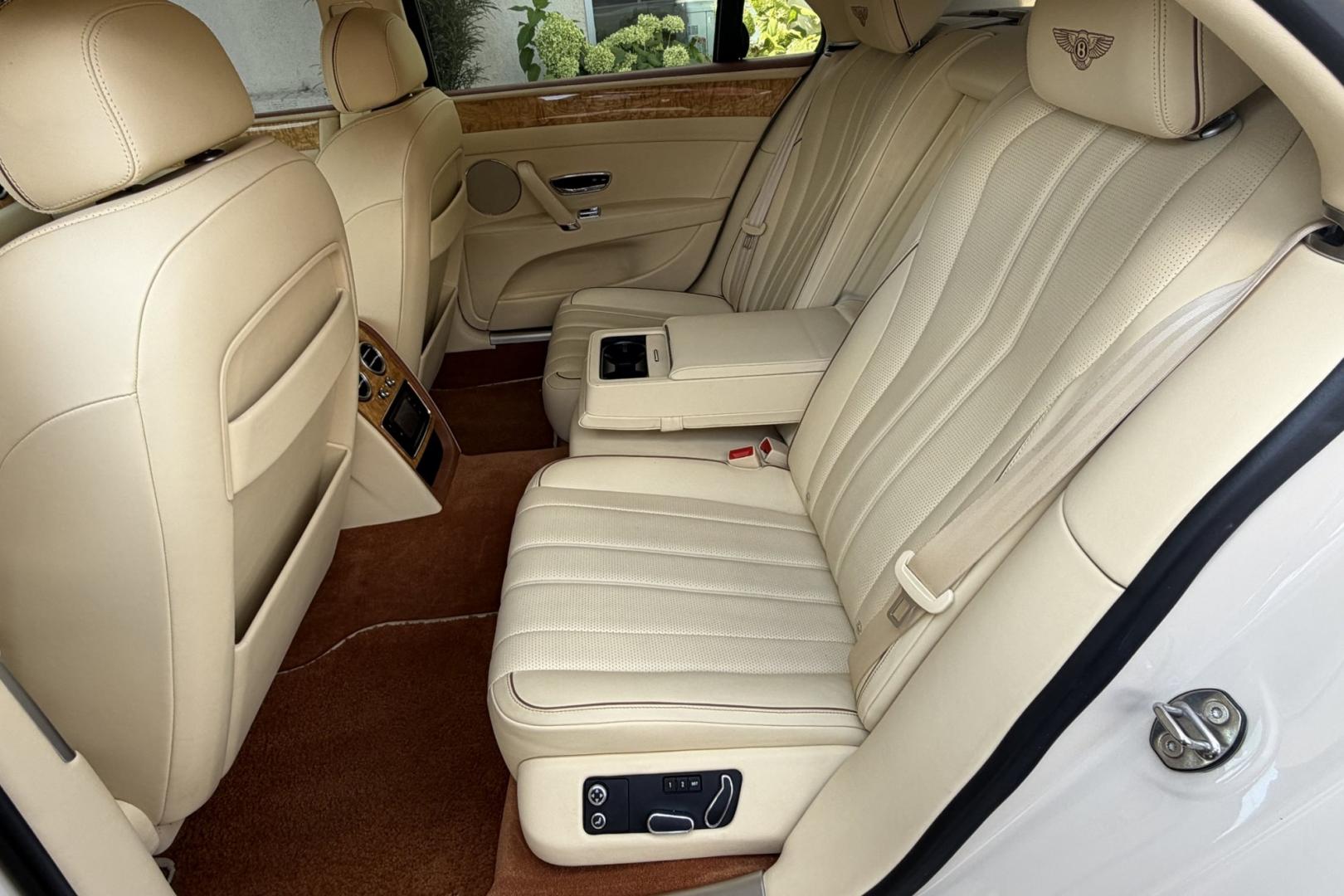 2014 White Sand /Magnolia Bentley Continental Flying Spur (SCBEC9ZA1EC) with an 6.0L W12 DOHC 48V TURBO FFV engine, Automatic 8 Speed transmission, located at 2304 W. Main St., Boise, ID, 83702, (208) 342-7777, 43.622105, -116.218658 - 616-Horsepower Twin Turbo W12 Engine! Ultra Luxury Sedan!- Photo#14