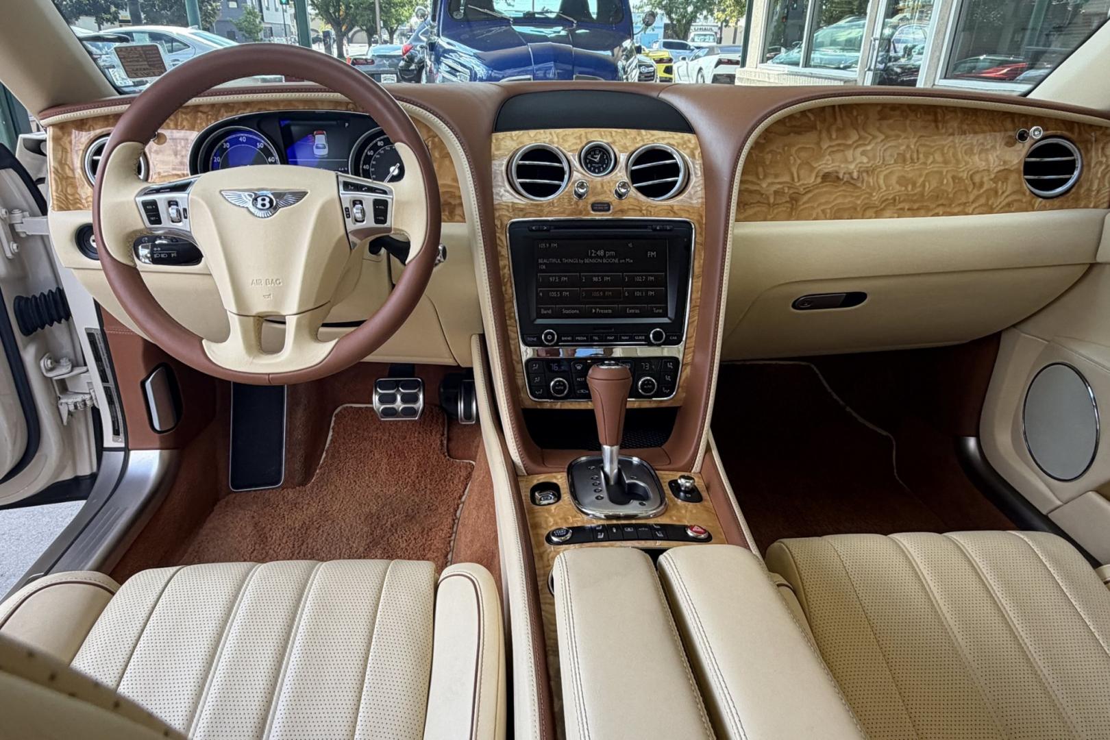 2014 White Sand /Magnolia Bentley Continental Flying Spur (SCBEC9ZA1EC) with an 6.0L W12 DOHC 48V TURBO FFV engine, Automatic 8 Speed transmission, located at 2304 W. Main St., Boise, ID, 83702, (208) 342-7777, 43.622105, -116.218658 - 616-Horsepower Twin Turbo W12 Engine! Ultra Luxury Sedan!- Photo#16