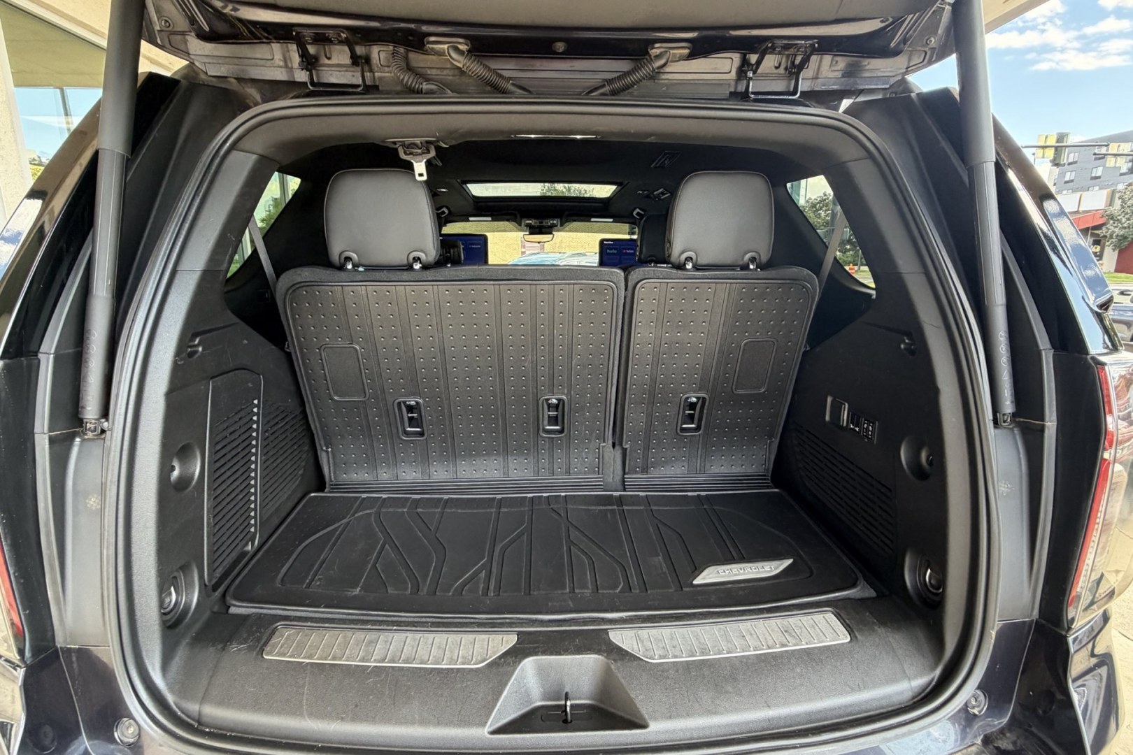 2023 Dark Ash Metallic /Jet Black Chevrolet Tahoe High Country (1GNSKTKL4PR) with an V8 6.2 Liter engine, Automatic 10 Speed transmission, located at 2304 W. Main St., Boise, ID, 83702, (208) 342-7777, 43.622105, -116.218658 - New Tires! Rear DVD Screens! Highly Optioned! Ready To Go!- Photo#30