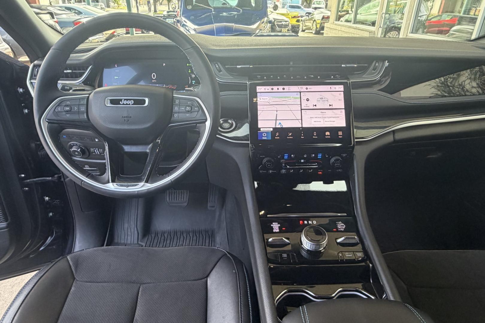 2023 Midnight Sky Metallic /Black Jeep Grand Cherokee Trailhawk (1C4RJYC62P8) with an 4 Cyl 2.0 Liter Turbo Hybrid engine, Automatic 8 Speed transmission, located at 2304 W. Main St., Boise, ID, 83702, (208) 342-7777, 43.622105, -116.218658 - Smooth Ride! Highly Optioned! Great Safety Ratings And Fuel Economy Too!- Photo#19