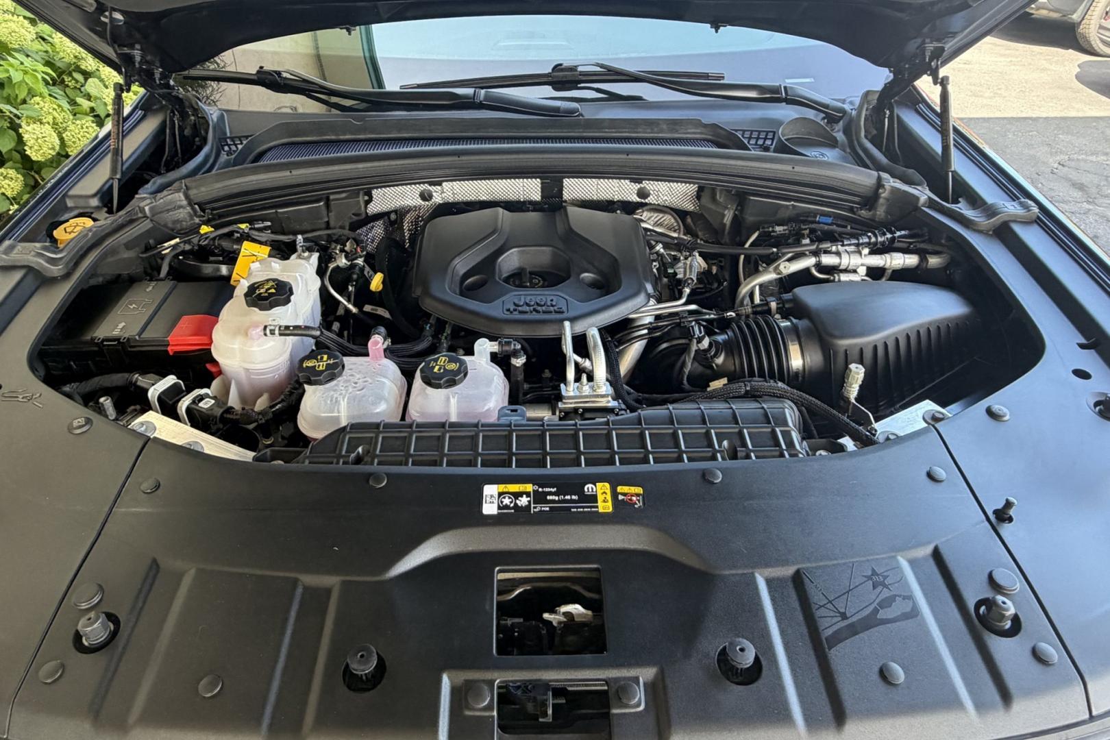 2023 Midnight Sky Metallic /Black Jeep Grand Cherokee Trailhawk (1C4RJYC62P8) with an 4 Cyl 2.0 Liter Turbo Hybrid engine, Automatic 8 Speed transmission, located at 2304 W. Main St., Boise, ID, 83702, (208) 342-7777, 43.622105, -116.218658 - Smooth Ride! Highly Optioned! Great Safety Ratings And Fuel Economy Too!- Photo#22