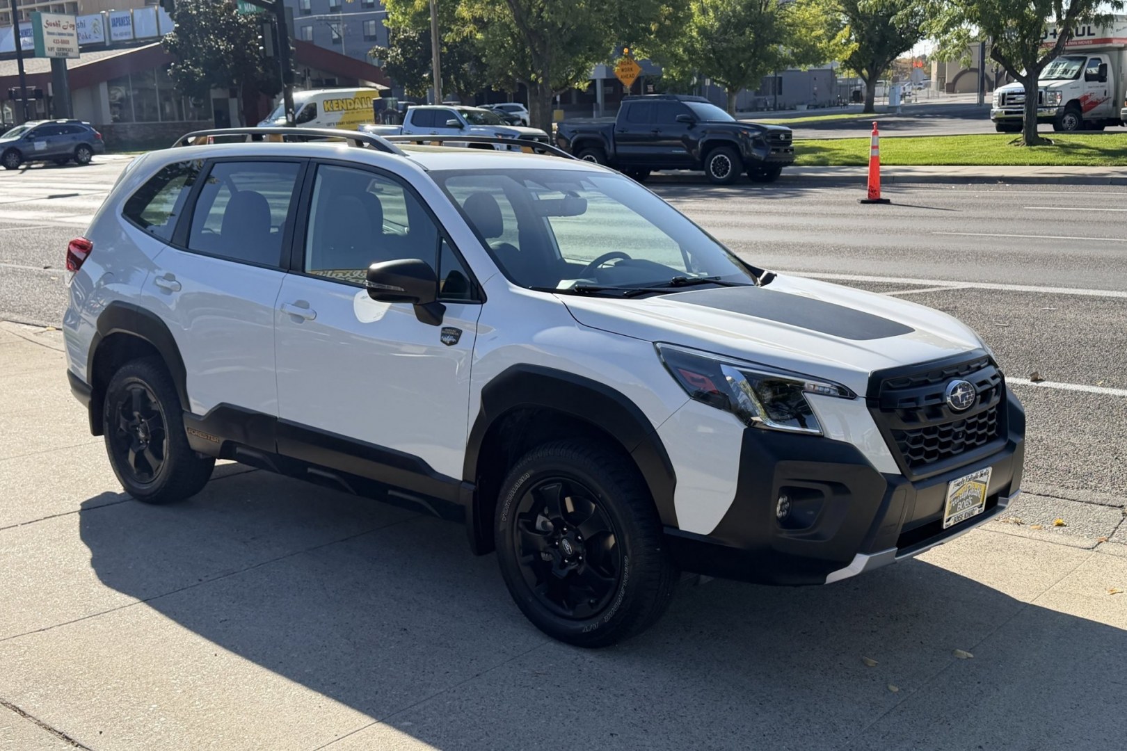 2023 Crystal White Pearl /Black Subaru Forester Wilderness (JF2SKAMC2PH) with an H4 2.5 Liter engine, Automatic transmission, located at 2304 W. Main St., Boise, ID, 83702, (208) 342-7777, 43.622105, -116.218658 - Remaining Factory Powertrain Warranty! Clean And Well Optioned!- Photo#2