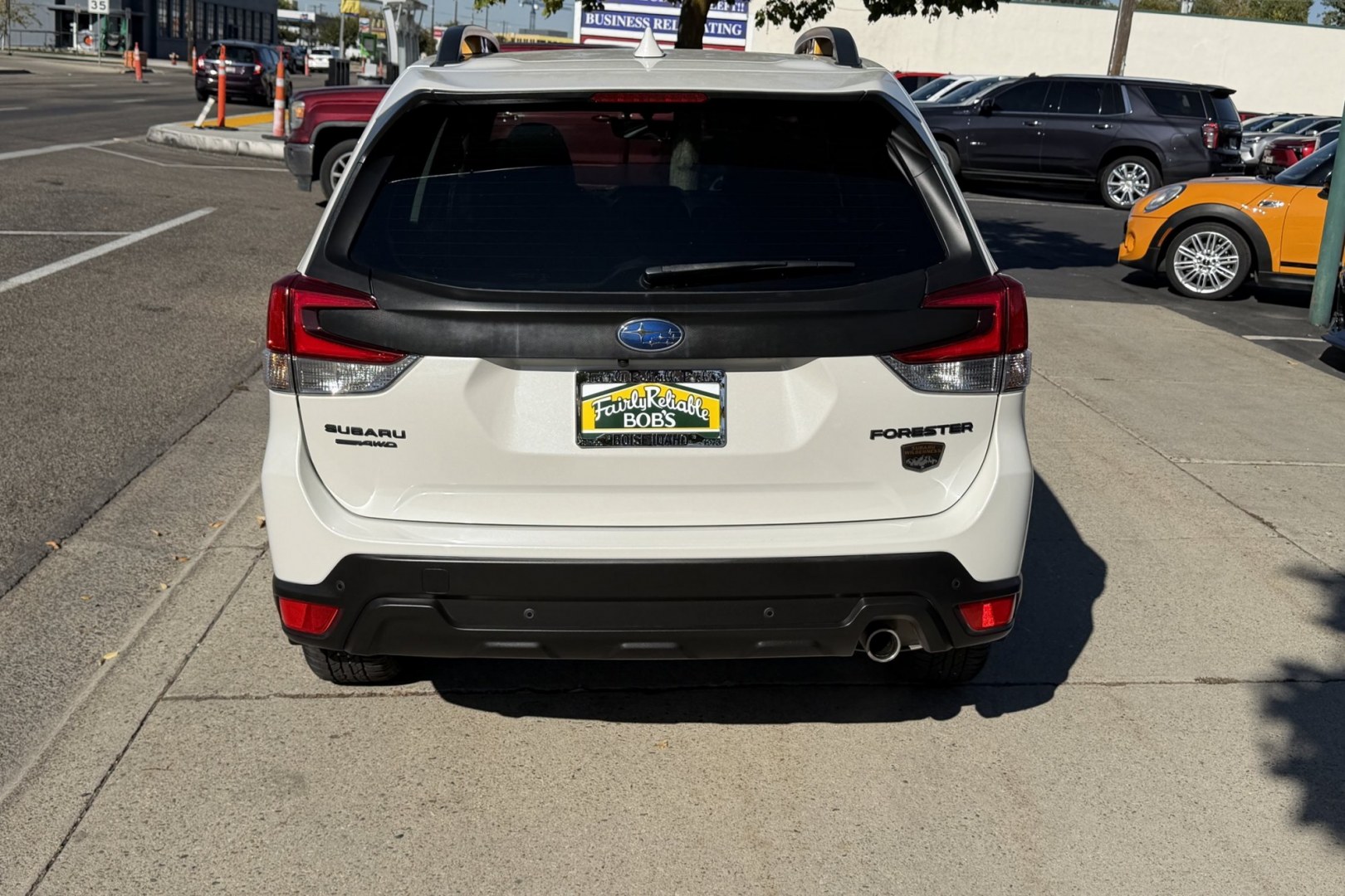 2023 Crystal White Pearl /Black Subaru Forester Wilderness (JF2SKAMC2PH) with an H4 2.5 Liter engine, Automatic transmission, located at 2304 W. Main St., Boise, ID, 83702, (208) 342-7777, 43.622105, -116.218658 - Remaining Factory Powertrain Warranty! Clean And Well Optioned!- Photo#1