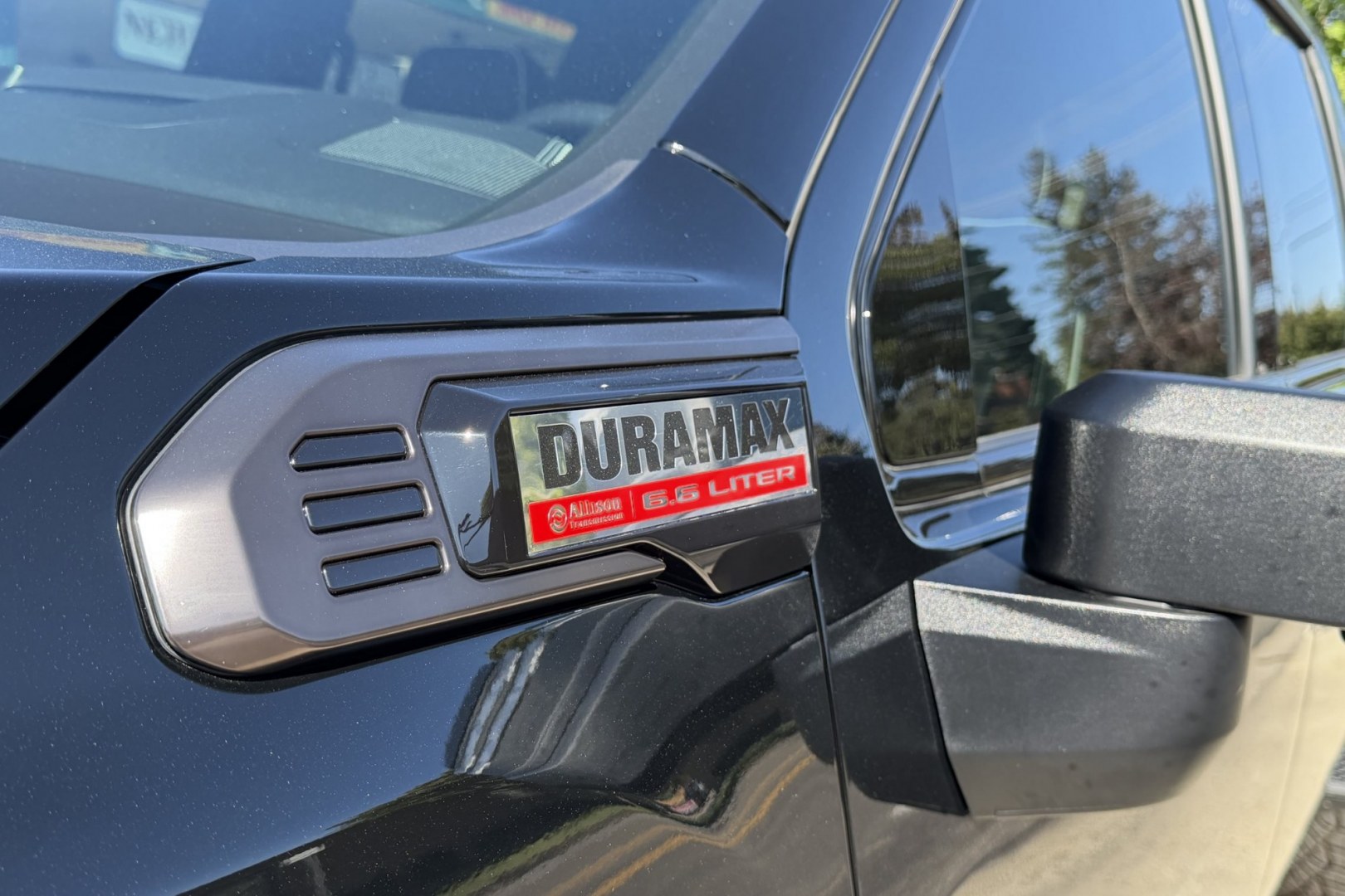 2026 Onxy Black /Obsidian Rush GMC Sierra 2500HD AT4X (1GT4UZEY5TF) with an V8 6.6 Liter Duramax Turbo Diesel engine, Allison Automatic 10 Speed transmission, located at 2304 W. Main St., Boise, ID, 83702, (208) 342-7777, 43.622105, -116.218658 - Low Mileage! Loaded And Stunning!- Photo#1