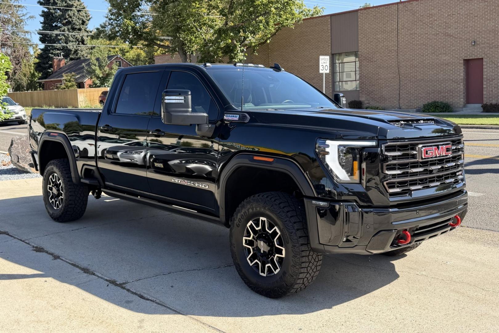 2026 Onxy Black /Obsidian Rush GMC Sierra 2500HD AT4X (1GT4UZEY5TF) with an V8 6.6 Liter Duramax Turbo Diesel engine, Allison Automatic 10 Speed transmission, located at 2304 W. Main St., Boise, ID, 83702, (208) 342-7777, 43.622105, -116.218658 - Low Mileage! Loaded And Stunning!- Photo#4