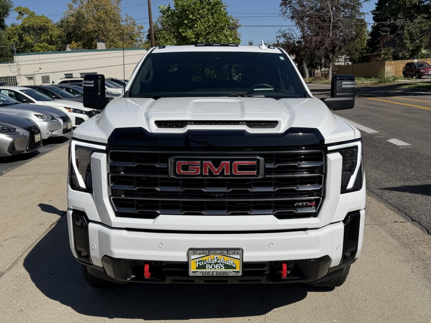 2025 Summit White /Black GMC Sierra 3500HD AT4 (1GT4UVEY2SF) with an V8 6.6 Liter Duramax Turbo Diesel engine, Allison Automatic 10 Speed transmission, located at 2304 W. Main St., Boise, ID, 83702, (208) 342-7777, 43.622105, -116.218658 - Ready To Haul! Nicely Optioned!- Photo#5