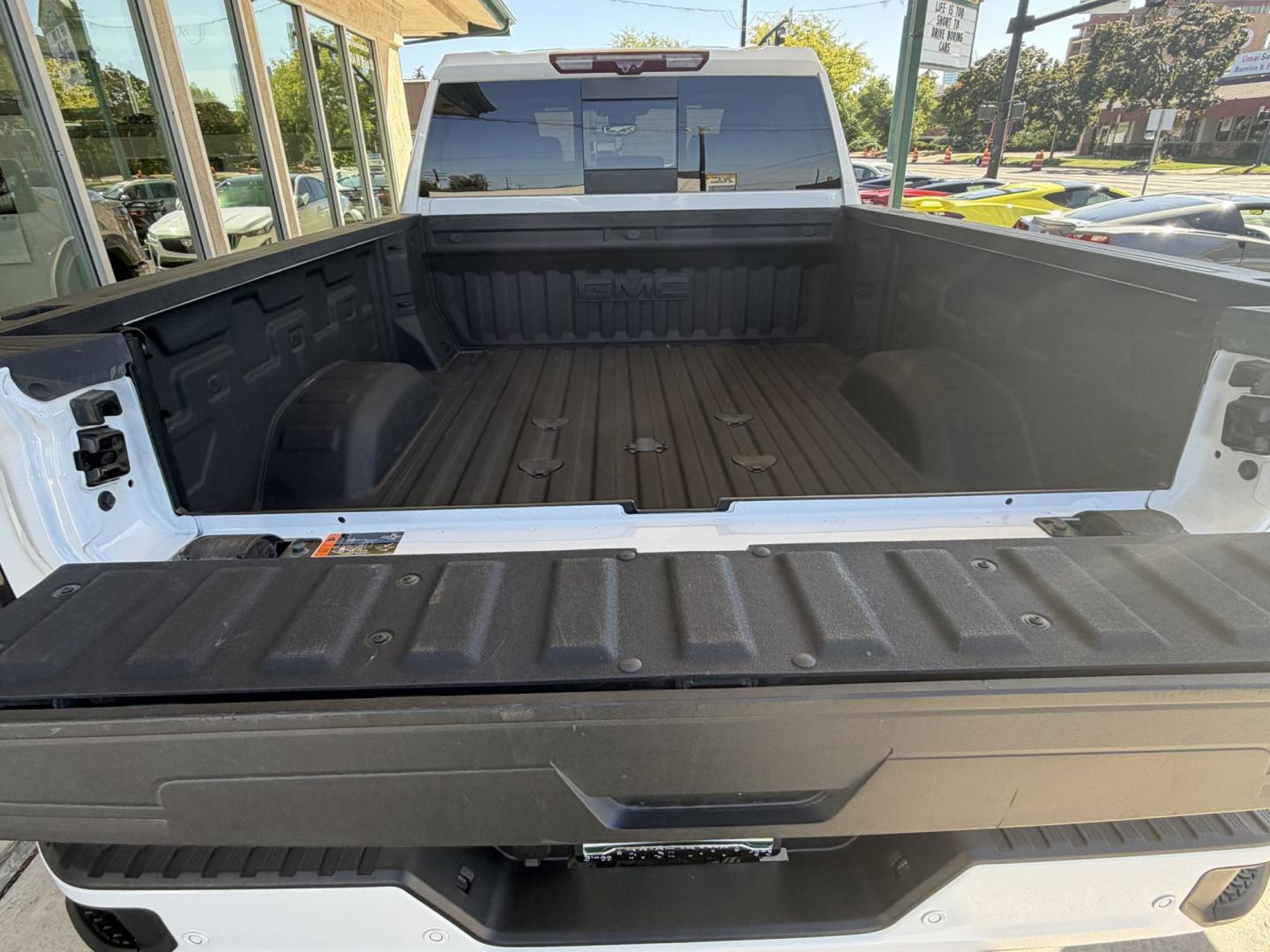 2025 Summit White /Black GMC Sierra 3500HD AT4 (1GT4UVEY2SF) with an V8 6.6 Liter Duramax Turbo Diesel engine, Allison Automatic 10 Speed transmission, located at 2304 W. Main St., Boise, ID, 83702, (208) 342-7777, 43.622105, -116.218658 - Ready To Haul! Nicely Optioned!- Photo#35