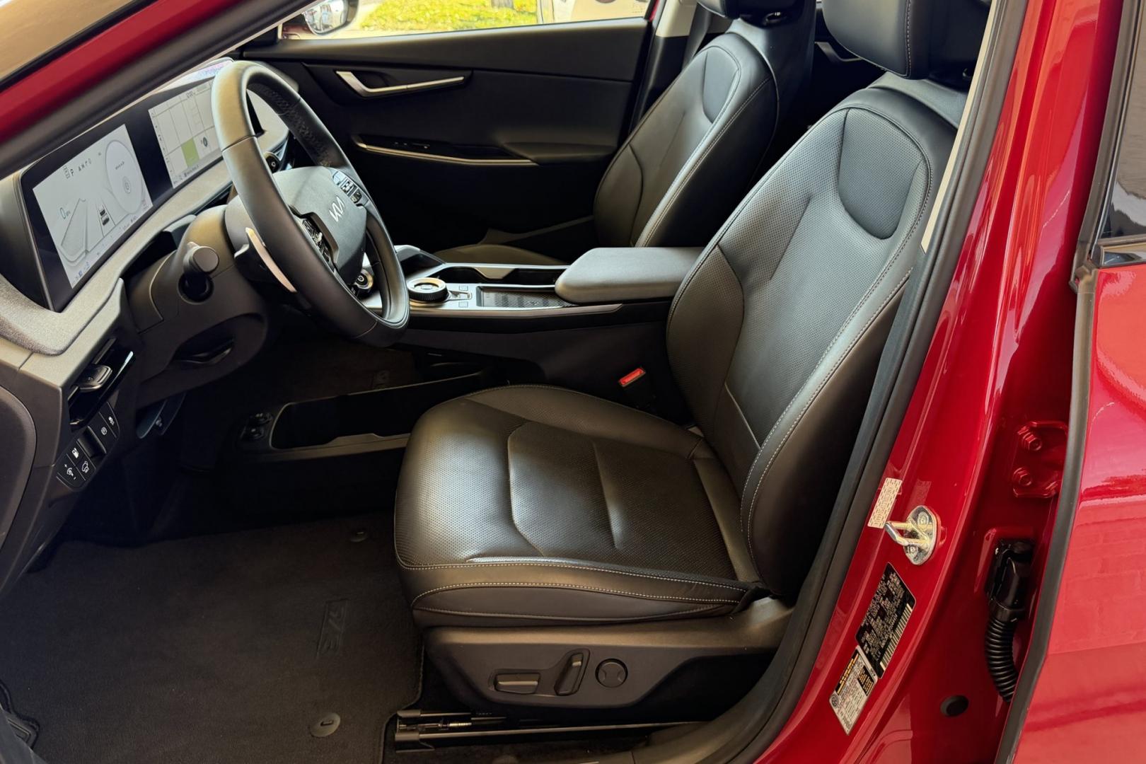 2023 Runaway Red /Black Kia EV6 Wind (KNDC3DLC1P5) with an 77.4 kWh engine, Automatic transmission, located at 2304 W. Main St., Boise, ID, 83702, (208) 342-7777, 43.622105, -116.218658 - 282 Miles of Range! All Wheel Drive! High Marks In Safety Too!- Photo#15