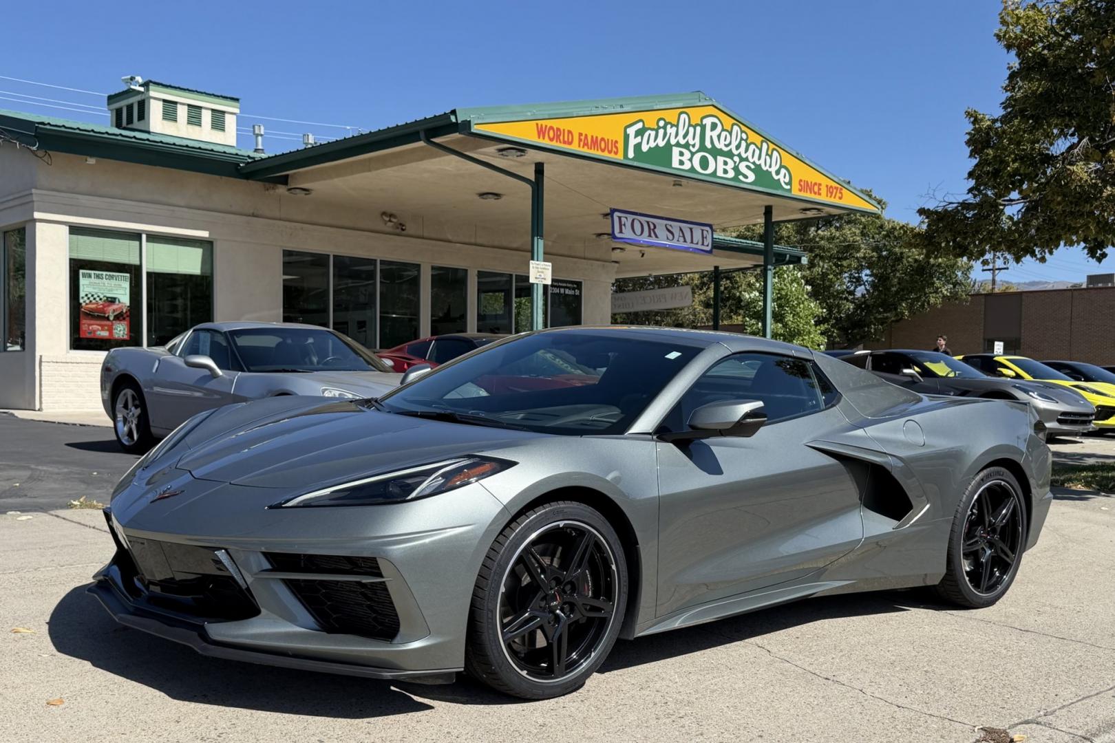 2023 Hypersonic Gray /Jet Black Chevrolet Corvette Stingray Convertible 3LT Z51 (1G1YC3D46P5) with an V8 6.2 Liter engine, Automatic 8 Speed transmission, located at 2304 W. Main St., Boise, ID, 83702, (208) 342-7777, 43.622105, -116.218658 - Highly Optioned One Owner Stingray! 3LT Z51 w/ Lift!- Photo#29