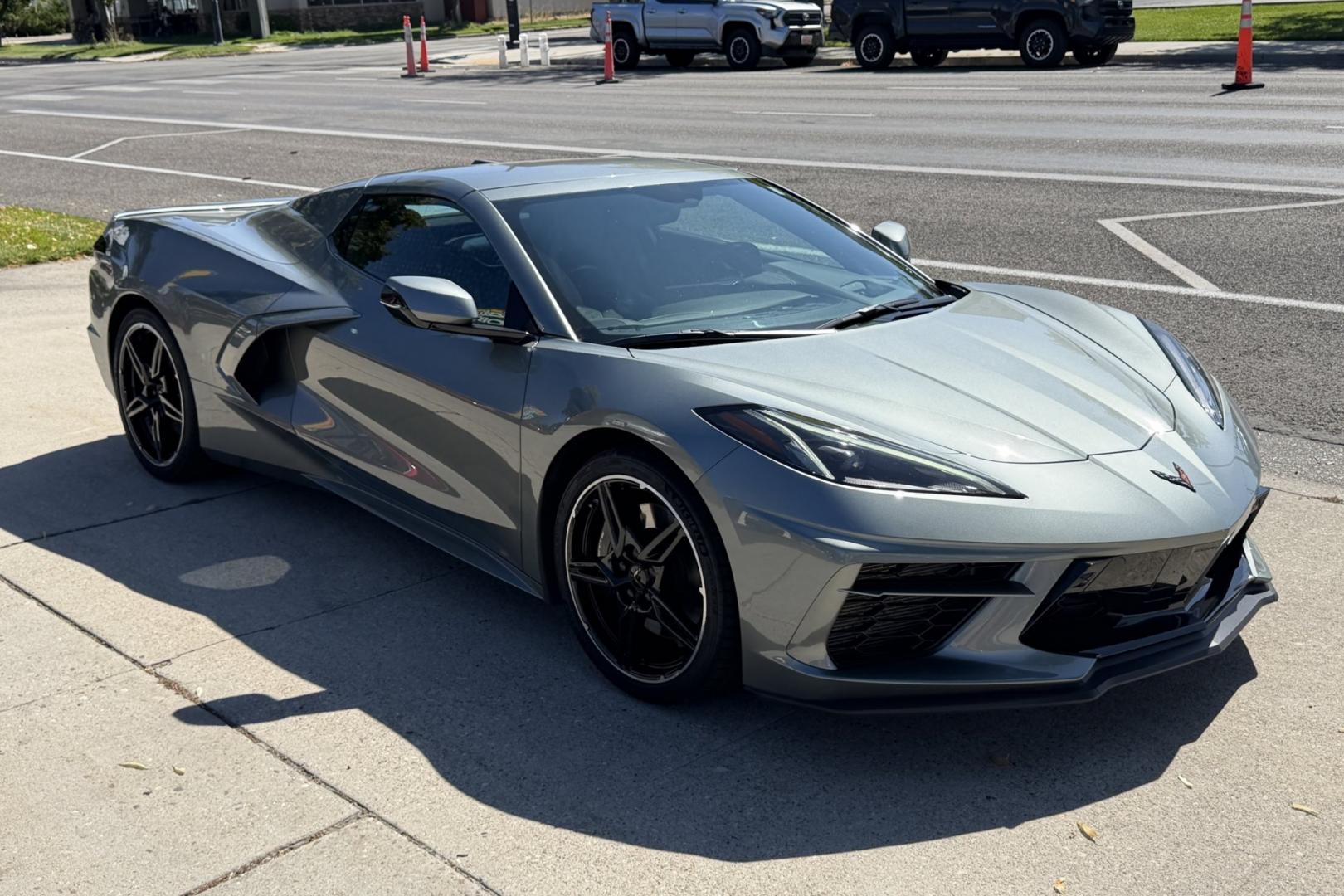 2023 Hypersonic Gray /Jet Black Chevrolet Corvette Stingray Convertible 3LT Z51 (1G1YC3D46P5) with an V8 6.2 Liter engine, Automatic 8 Speed transmission, located at 2304 W. Main St., Boise, ID, 83702, (208) 342-7777, 43.622105, -116.218658 - Highly Optioned One Owner Stingray! 3LT Z51 w/ Lift!- Photo#31