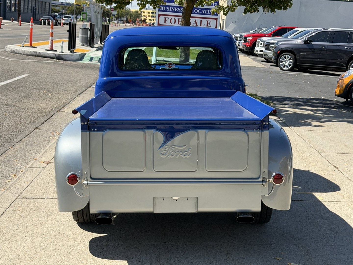 1948 Blue/Silver /Gray Ford F100 (899C1997344) with an V8 engine, Automatic transmission, located at 2304 W. Main St., Boise, ID, 83702, (208) 342-7777, 43.622105, -116.218658 - WOW! Documented Restoration of an older 1948 Ford F100! Classic Car Air Conditioning And Tilt Column!- Photo#1