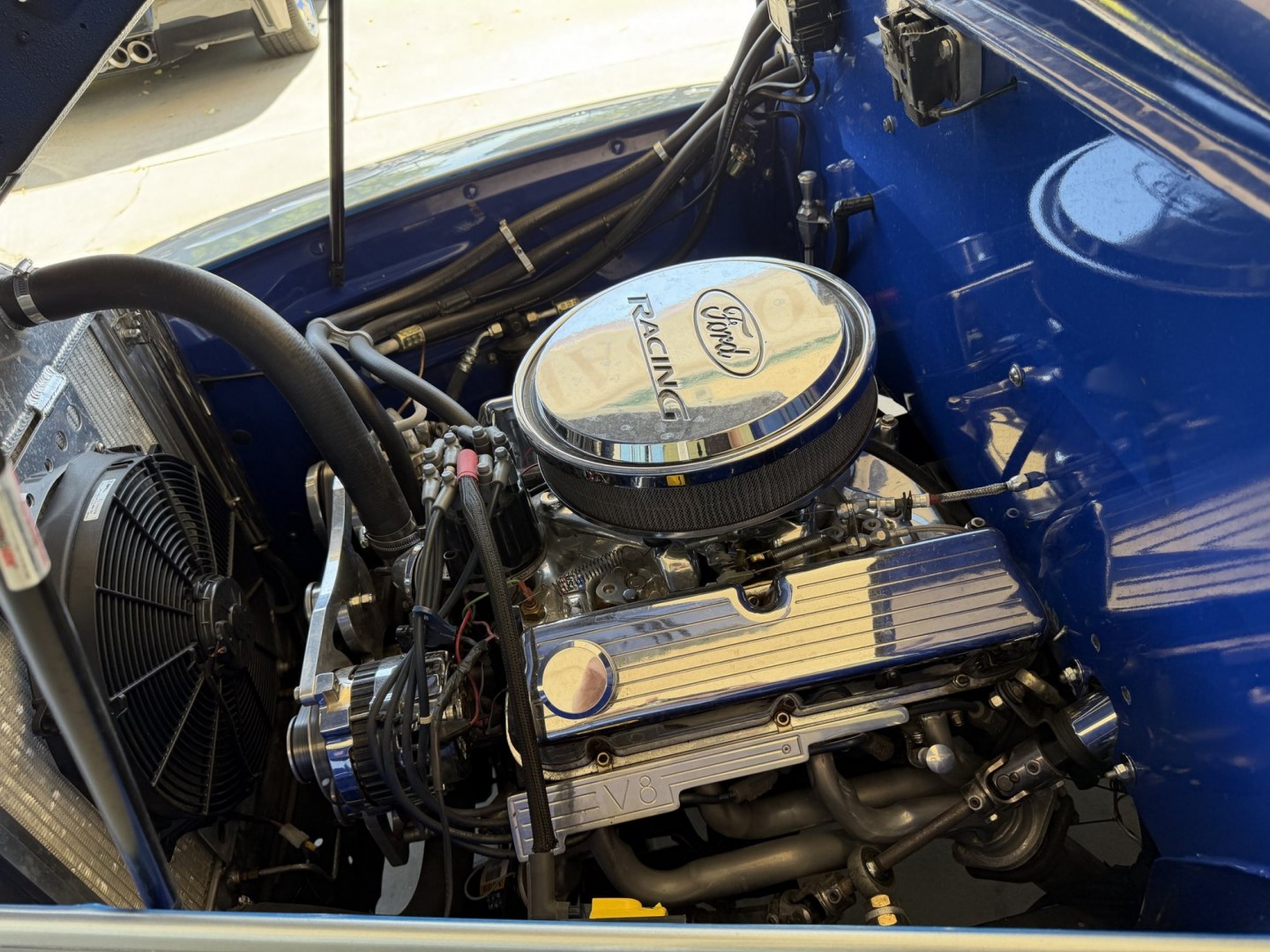 1948 Blue/Silver /Gray Ford F100 (899C1997344) with an V8 engine, Automatic transmission, located at 2304 W. Main St., Boise, ID, 83702, (208) 342-7777, 43.622105, -116.218658 - WOW! Documented Restoration of an older 1948 Ford F100! Classic Car Air Conditioning And Tilt Column!- Photo#10