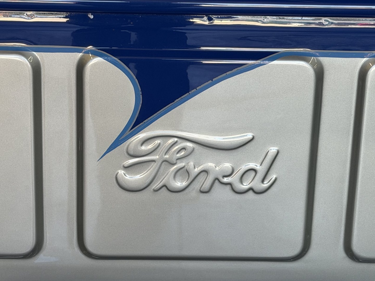 1948 Blue/Silver /Gray Ford F100 (899C1997344) with an V8 engine, Automatic transmission, located at 2304 W. Main St., Boise, ID, 83702, (208) 342-7777, 43.622105, -116.218658 - WOW! Documented Restoration of an older 1948 Ford F100! Classic Car Air Conditioning And Tilt Column!- Photo#18