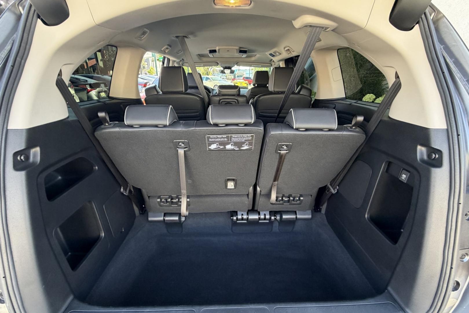 2025 Modern Steel Metallic /Gray Honda Odyssey Elite (5FNRL6H97SB) with an 3.5L V6 SOHC 24V engine, Automatic 10 Speed transmission, located at 2304 W. Main St., Boise, ID, 83702, (208) 342-7777, 43.622105, -116.218658 - Low Mileage! Highly Optioned Elite Trim! Factory Entertainment System!- Photo#29