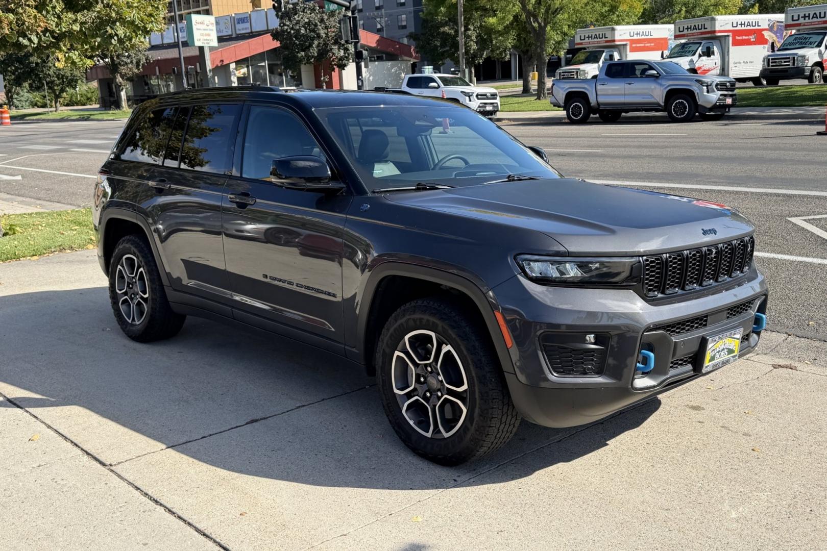 2022 Baltic Grey Metallic /Black Jeep Grand Cherokee 4xe Trailhawk (1C4RJYC61N8) with an 2.0L L4 DOHC 16V HYBRID engine, Automatic 8 Speed transmission, located at 2304 W. Main St., Boise, ID, 83702, (208) 342-7777, 43.622105, -116.218658 - One Owner Jeep! Loaded With Comfort And Safety Features! Amazing Fuel Economy!- Photo#2