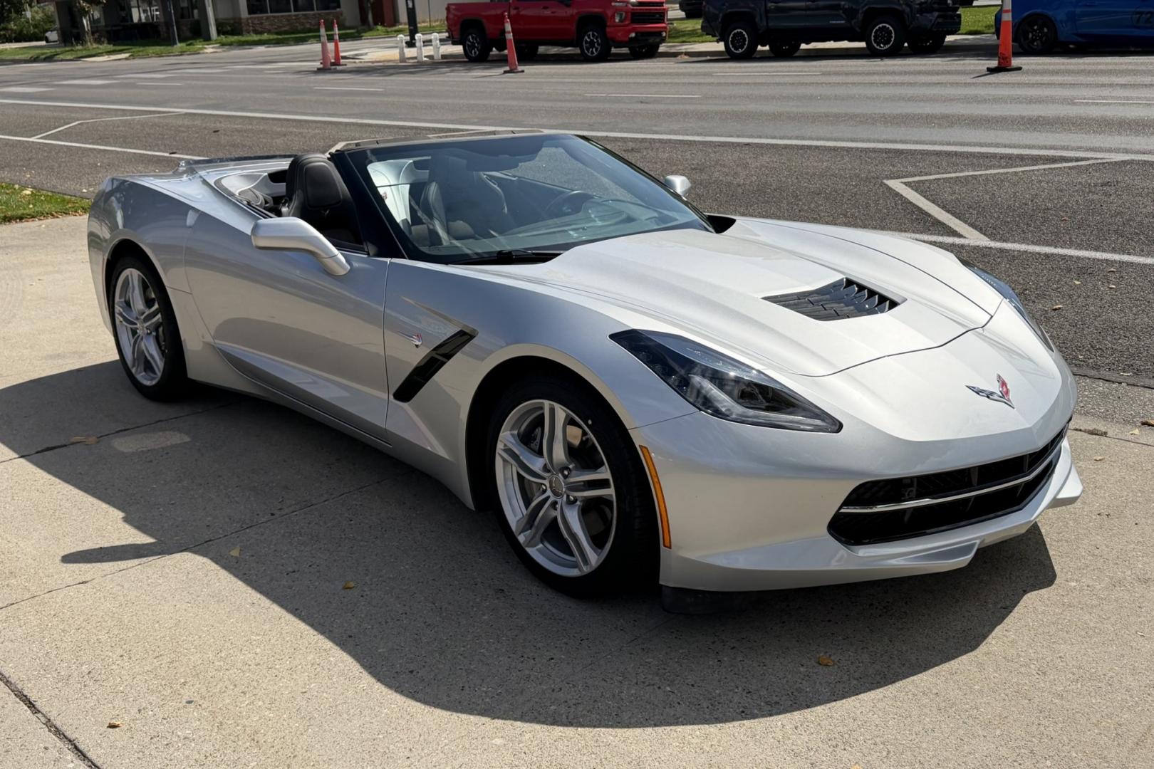 2016 Blade Silver Metallic /Jet Black Chevrolet Corvette Stingray 2LT (1G1YD3D76G5) with an V8 6.2 Liter engine, Automatic 8 Speed transmission, located at 2304 W. Main St., Boise, ID, 83702, (208) 342-7777, 43.622105, -116.218658 - One Owner! New Tires! Low Miles! Ready To Go!- Photo#2