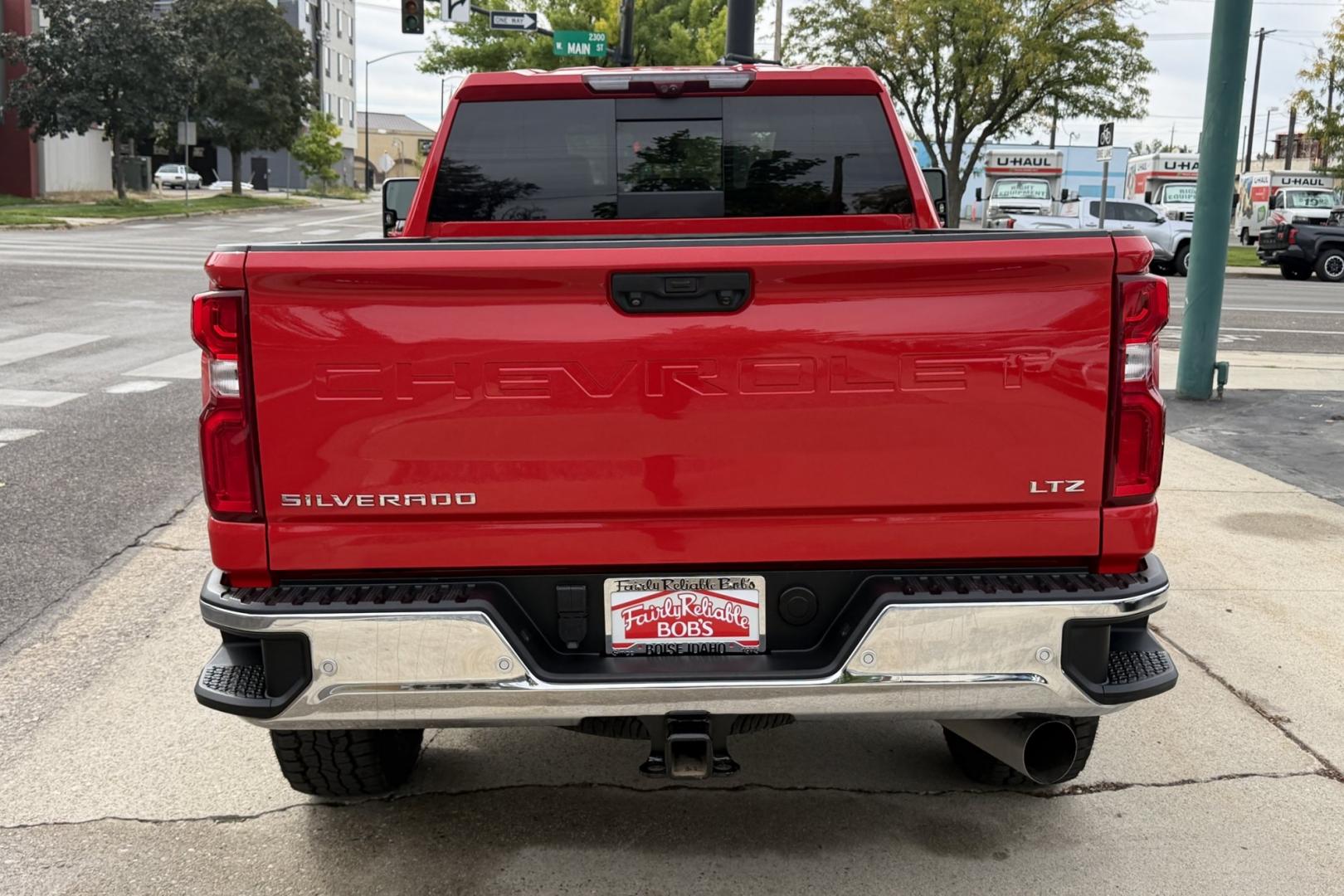2023 Red Hot /Jet Black Chevrolet Silverado 3500HD LTZ (2GC4YUEY0P1) with an V8 6.6 Liter Turbo Diesel engine, Automatic Allison 10 Speed transmission, located at 2304 W. Main St., Boise, ID, 83702, (208) 342-7777, 43.622105, -116.218658 - Ready To Haul! Duramax Turbo Diesel!- Photo#2