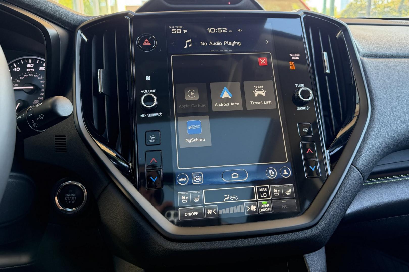 2025 Crystal White Pearl /Black Subaru Ascent Onyx Touring Edition (4S4WMAWD9S3) with an H4 2.4 Liter Turbo engine, Automatic transmission, located at 2304 W. Main St., Boise, ID, 83702, (208) 342-7777, 43.622105, -116.218658 - Remaining Factory Warranty! A Lot Of Safety And Comfort Too!- Photo#9