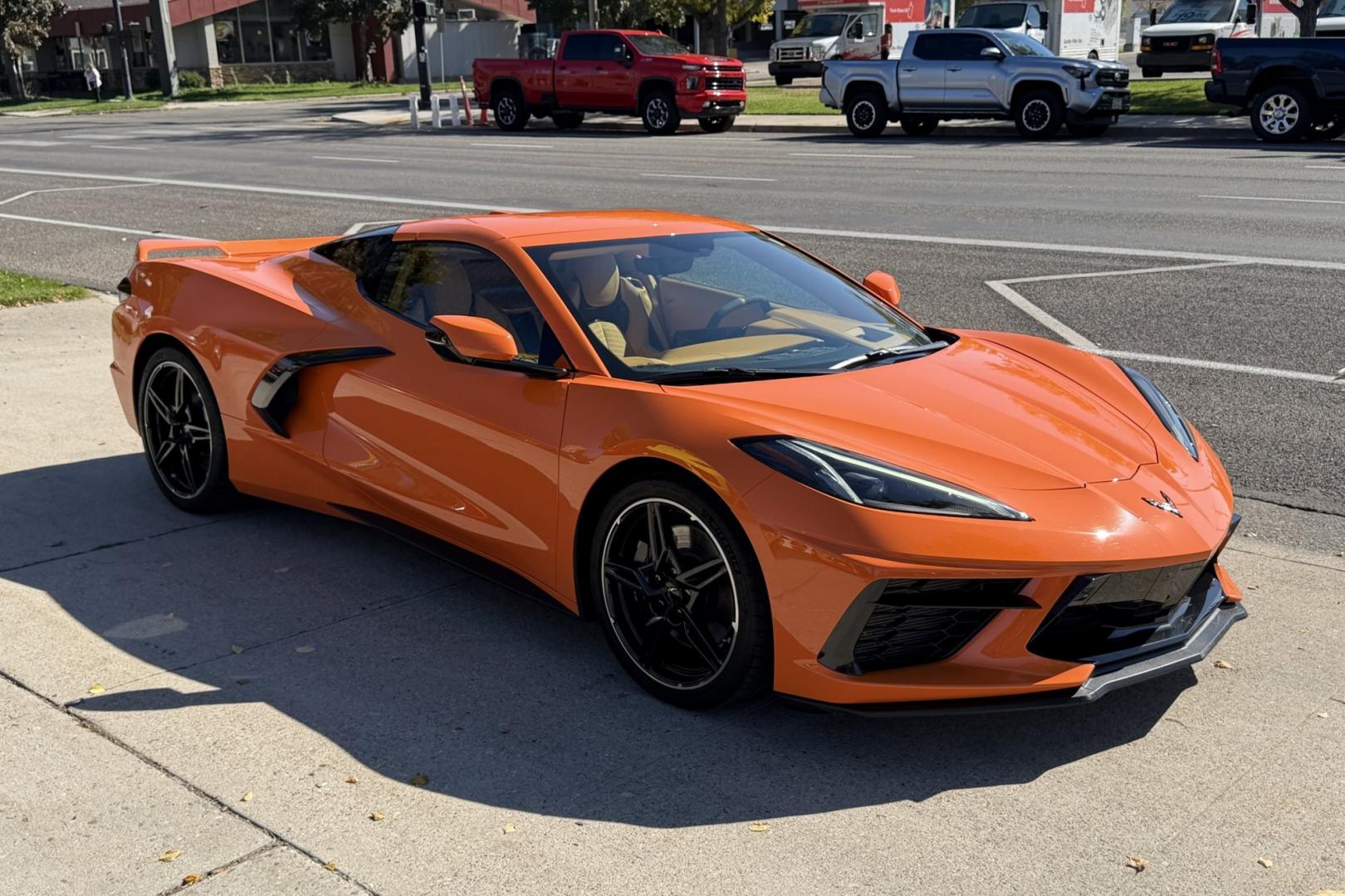 2022 Amplify Orange /Natural Dipped Chevrolet Corvette Stingray Convertible 3LT Z/51 (1G1YC3D43N5) with an V8 6.2 Liter engine, Automatic 8 Speed transmission, located at 2304 W. Main St., Boise, ID, 83702, (208) 342-7777, 43.622105, -116.218658 - 3LT Z/51 With Lift! Stingray Convertible!- Photo#31