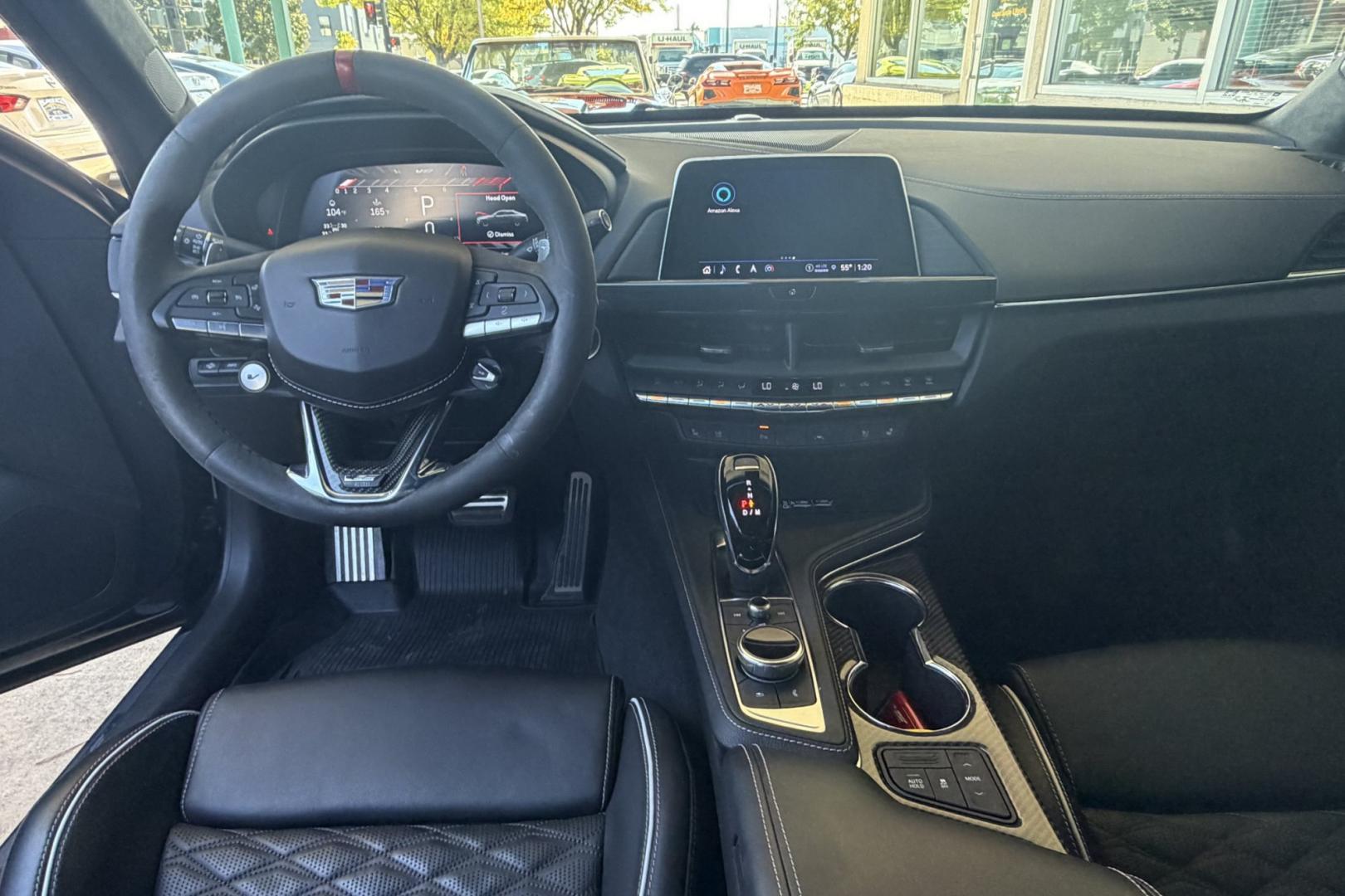 2022 Shadow Metallic /Jet Black Cadillac CT4-V Blackwing (1G6D75RP9N0) with an V6 3.6 Liter Twin Turbo engine, Automatic 10 Speed transmission, located at 2304 W. Main St., Boise, ID, 83702, (208) 342-7777, 43.622105, -116.218658 - Highly Optioned Blackwing! 472 Horsepower Twin Turbo V6! Carbon Fiber Package 1 And 2! Massaging Seats Too!- Photo#15