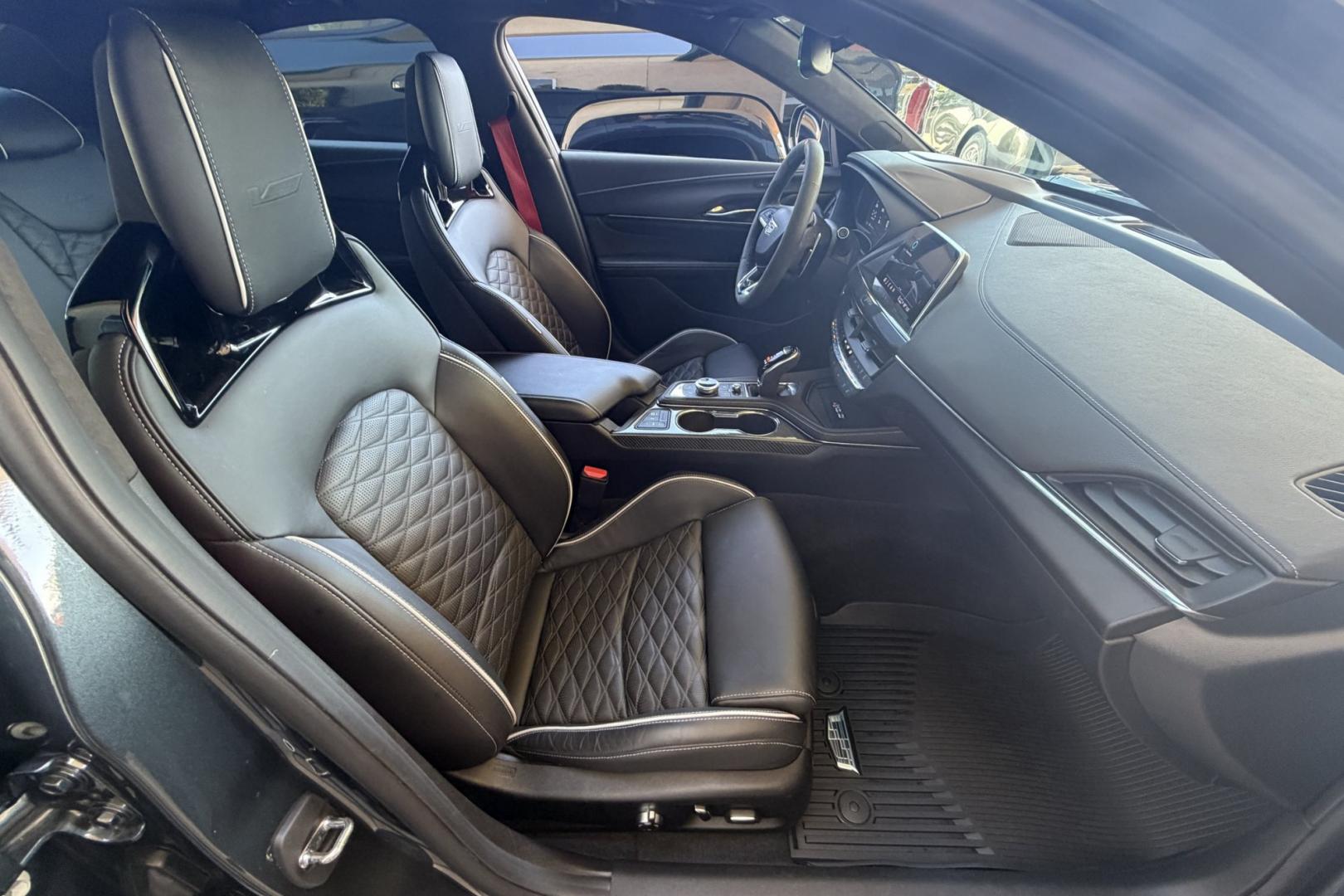 2022 Shadow Metallic /Jet Black Cadillac CT4-V Blackwing (1G6D75RP9N0) with an V6 3.6 Liter Twin Turbo engine, Automatic 10 Speed transmission, located at 2304 W. Main St., Boise, ID, 83702, (208) 342-7777, 43.622105, -116.218658 - Highly Optioned Blackwing! 472 Horsepower Twin Turbo V6! Carbon Fiber Package 1 And 2! Massaging Seats Too!- Photo#18