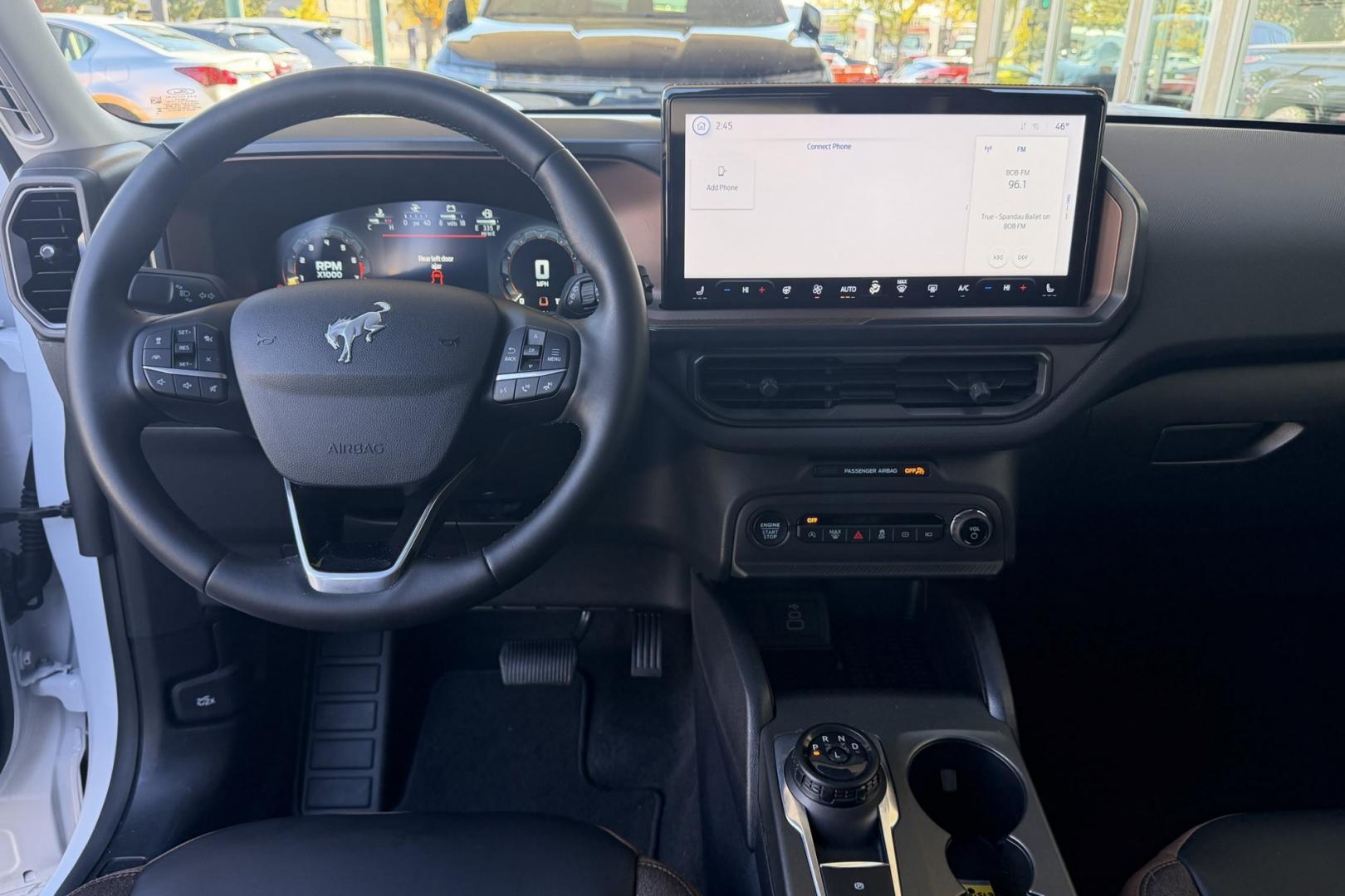 2025 Oxford White /Ebony Roast Premium Trim Ford Bronco Sport Outer Banks (3FMCR9CN7SR) with an 3 Cyl 1.5 Liter Turbo engine, Automatic 8 Speed transmission, located at 2304 W. Main St., Boise, ID, 83702, (208) 342-7777, 43.622105, -116.218658 - Remaining Factory Warranty! Clean!- Photo#14