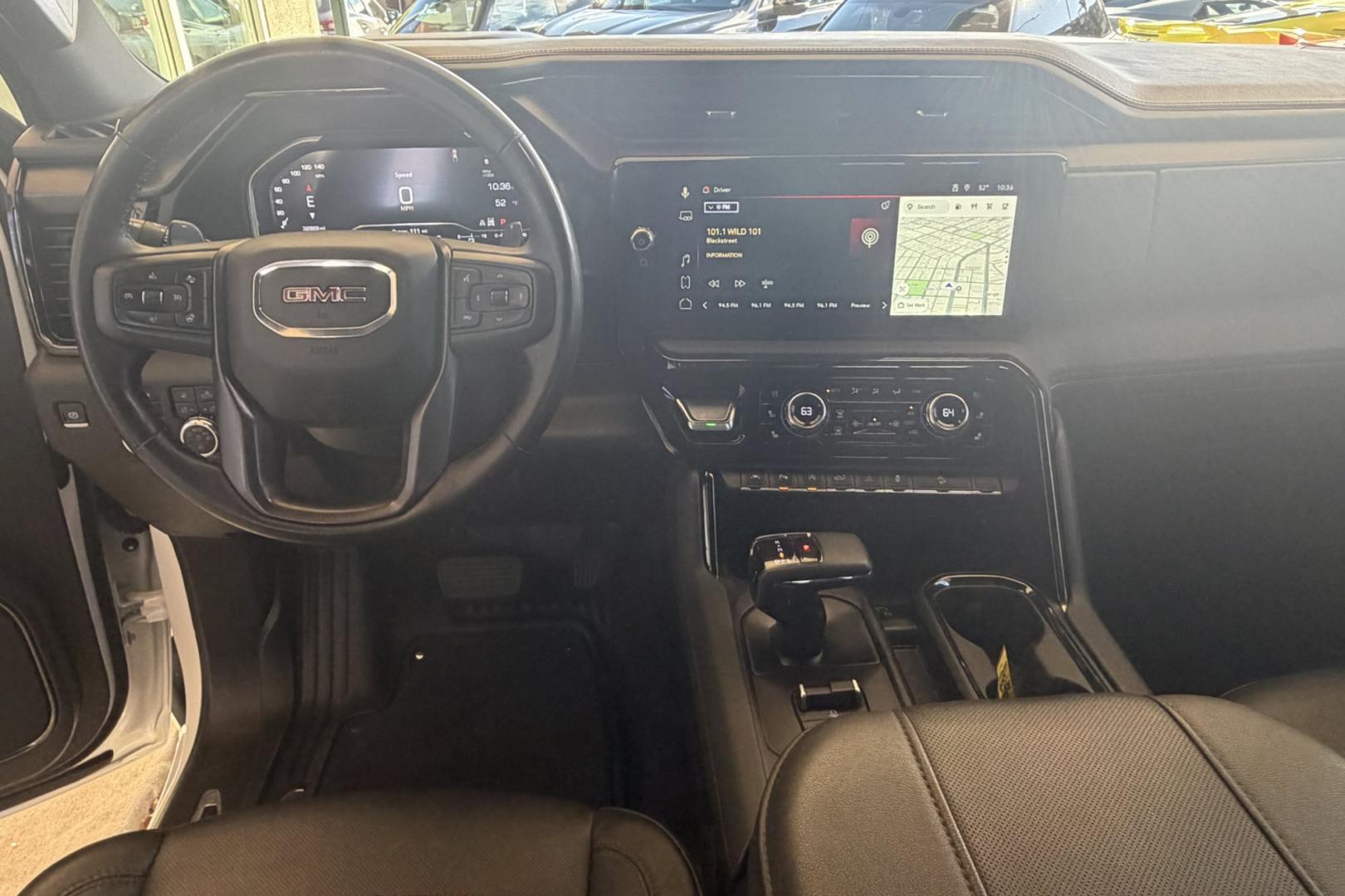 2025 Summit White /Black GMC Sierra 1500 AT4 (1GTUUEE85SZ) with an 6 Cyl 3.0 Liter Duramax Turbo Diesel engine, Automatic 10 Speed transmission, located at 2304 W. Main St., Boise, ID, 83702, (208) 342-7777, 43.622105, -116.218658 - New Tires! Remaining Factory Warranty! Nice Ride!- Photo#20