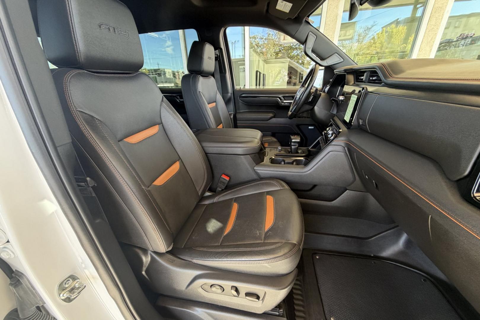 2025 Summit White /Black GMC Sierra 1500 AT4 (1GTUUEE85SZ) with an 6 Cyl 3.0 Liter Duramax Turbo Diesel engine, Automatic 10 Speed transmission, located at 2304 W. Main St., Boise, ID, 83702, (208) 342-7777, 43.622105, -116.218658 - New Tires! Remaining Factory Warranty! Nice Ride!- Photo#27