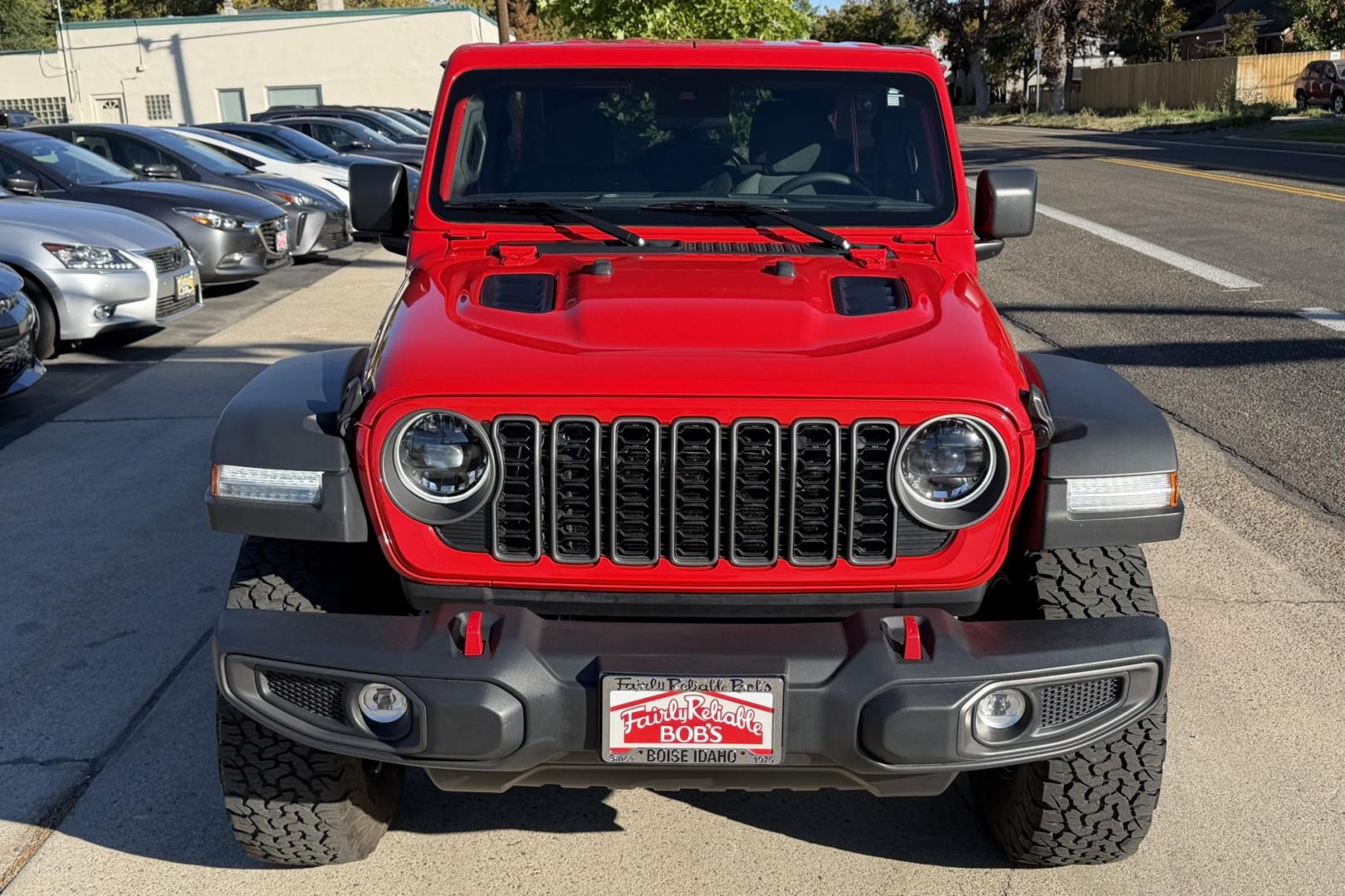 2025 Firecracker Red /Black Jeep Wrangler Unlimited Rubicon (1C4PJXFN5SW) with an 4 Cyl 2.0 Liter Turbo engine, Automatic 8 Speed transmission, located at 2304 W. Main St., Boise, ID, 83702, (208) 342-7777, 43.622105, -116.218658 - Rubicon With Hard Top! Ready For Adventure!- Photo#2