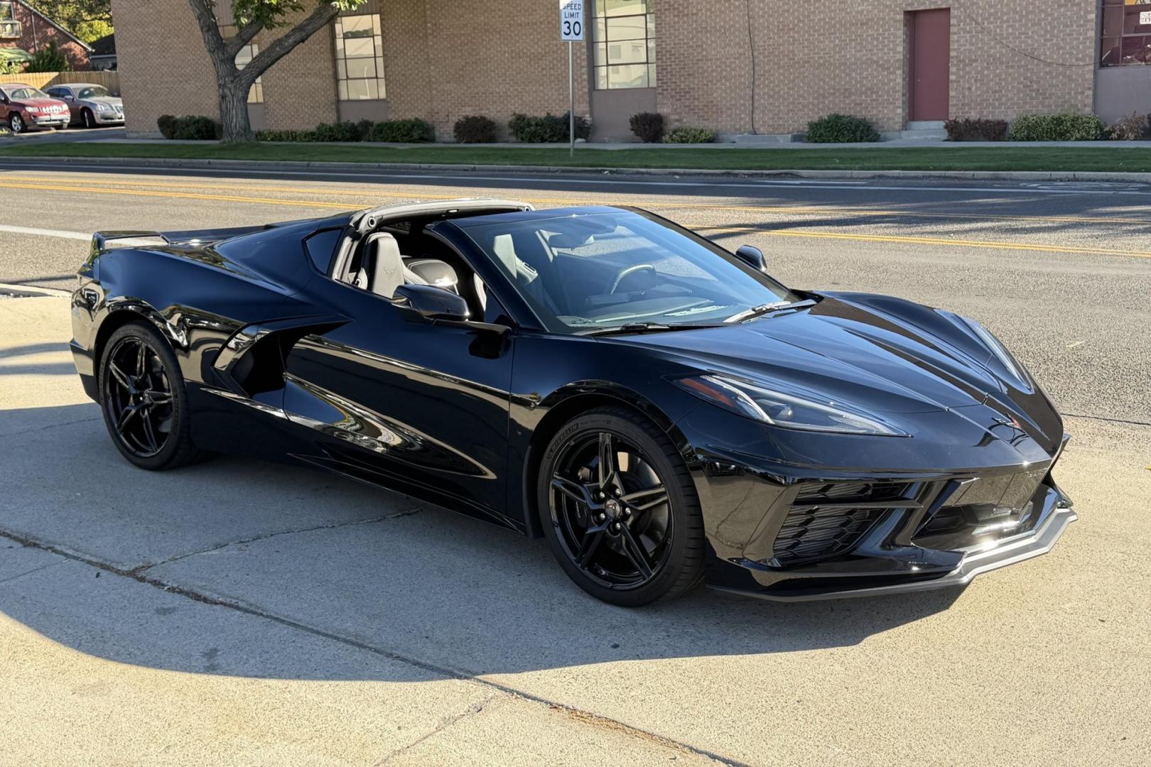 2021 Black /Jet Black Chevrolet Corvette Coupe (1G1YA2D41M5) with an V8 6.2 Liter engine, Automatic 8 Speed transmission, located at 2304 W. Main St., Boise, ID, 83702, (208) 342-7777, 43.622105, -116.218658 - Stunning, Low Mileage Corvette Stingray Coupe!- Photo#2