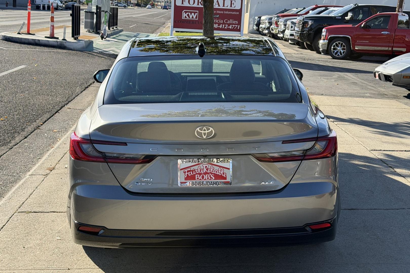 2025 Heavy Metal /Gray Toyota Camry Hybrid XLE (4T1DBADK1SU) with an 4 Cyl 2.5 Liter engine, Automatic transmission, located at 2304 W. Main St., Boise, ID, 83702, (208) 342-7777, 43.622105, -116.218658 - All Wheel Drive! Hybrid! Remaining Factory Warranty!- Photo#1
