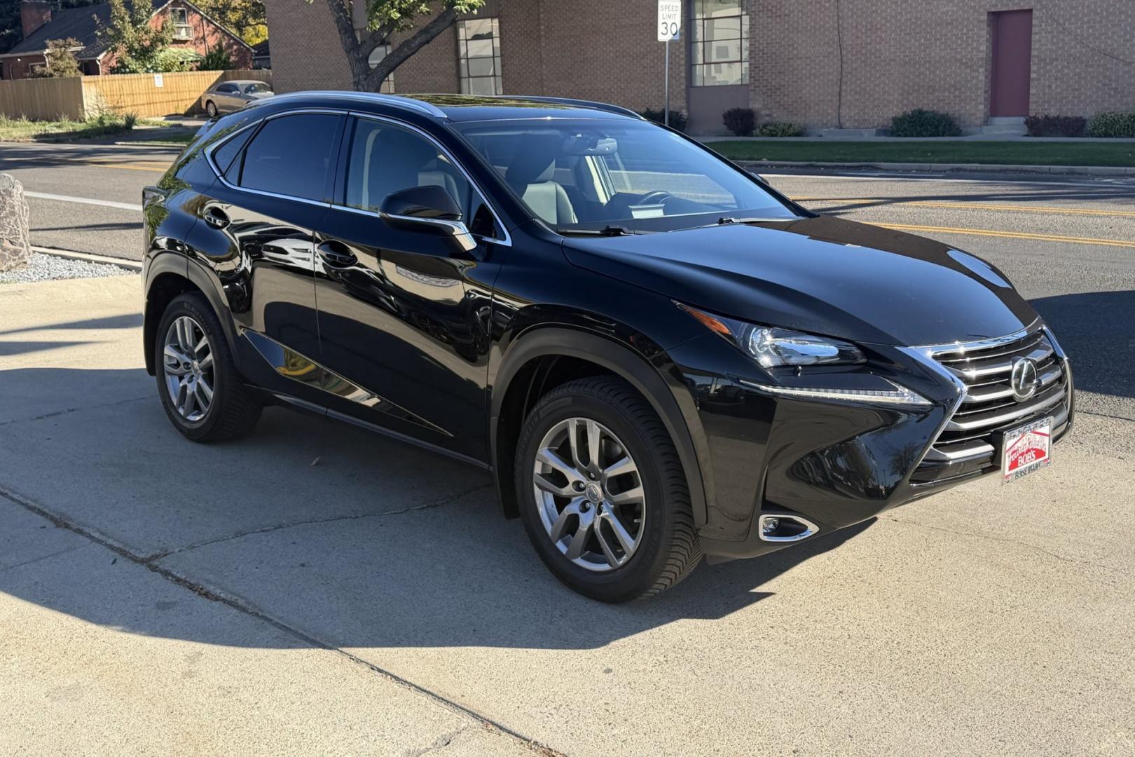 2015 Starlight Black Metallic /Black Lexus NX 200t All Wheel Drive (JTJBARBZ6F2) with an 4 Cyl 2.0 Liter Turbo engine, Automatic 6 Speed transmission, located at 2304 W. Main St., Boise, ID, 83702, (208) 342-7777, 43.622105, -116.218658 - Heated Seats, Heated Steering Wheel, Low Mileage, All Wheel Drive Lexus!- Photo#2