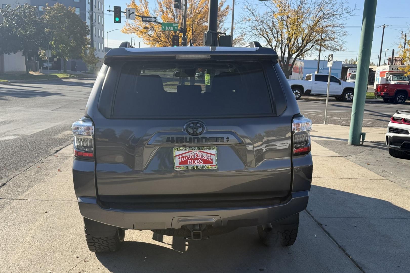 2023 Magnetic Gray /Black Toyota 4Runner SR5 (JTEMU5JR6P6) with an V6 4.0 Liter engine, Automatic 5 Speed transmission, located at 2304 W. Main St., Boise, ID, 83702, (208) 342-7777, 43.622105, -116.218658 - Legendary 4Runner! Ready To Go! 7 Passenger!- Photo#1
