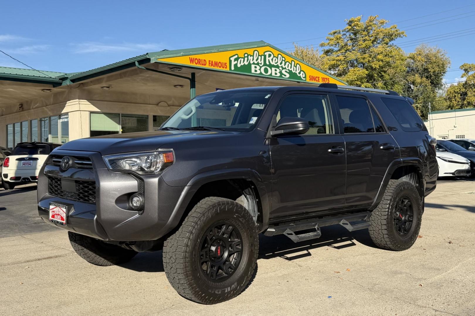 2023 Magnetic Gray /Black Toyota 4Runner SR5 (JTEMU5JR6P6) with an V6 4.0 Liter engine, Automatic 5 Speed transmission, located at 2304 W. Main St., Boise, ID, 83702, (208) 342-7777, 43.622105, -116.218658 - Legendary 4Runner! Ready To Go! 7 Passenger!- Photo#0
