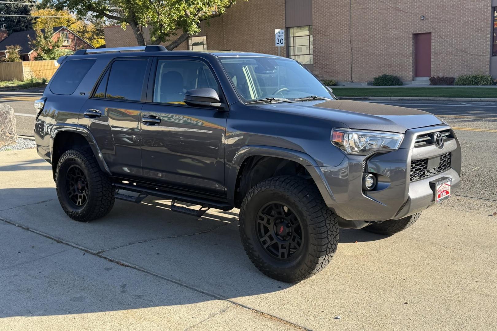 2023 Magnetic Gray /Black Toyota 4Runner SR5 (JTEMU5JR6P6) with an V6 4.0 Liter engine, Automatic 5 Speed transmission, located at 2304 W. Main St., Boise, ID, 83702, (208) 342-7777, 43.622105, -116.218658 - Legendary 4Runner! Ready To Go! 7 Passenger!- Photo#2