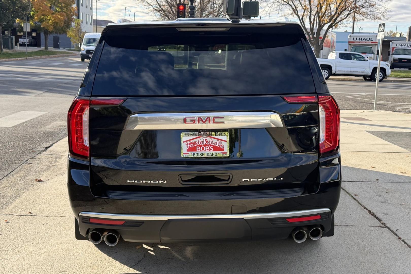 2023 Black /Jet Black GMC Yukon Denali (1GKS2DKL2PR) with an V8 6.2 Liter engine, Automatic 10 Speed transmission, located at 2304 W. Main St., Boise, ID, 83702, (208) 342-7777, 43.622105, -116.218658 - Highly Optioned Denali! Loaded With Safety, Comfort And Performance!- Photo#1